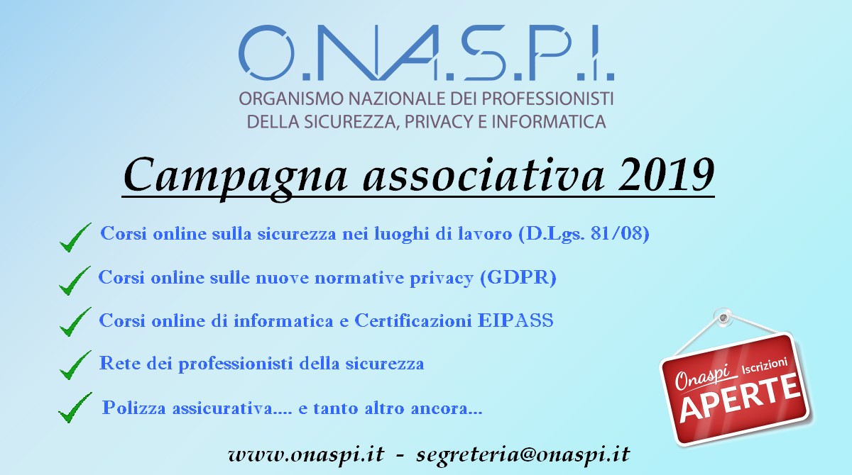 CAMPAGNA ASSOCIATIVA 2019