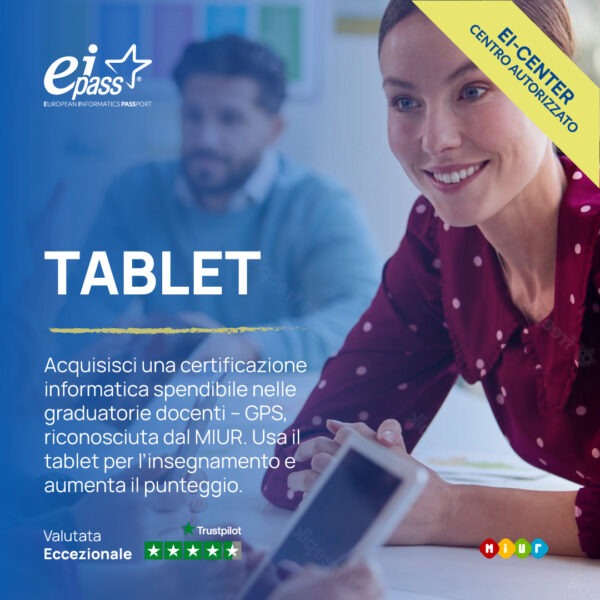 Certificazione EIPASS Tablet - Avanzato